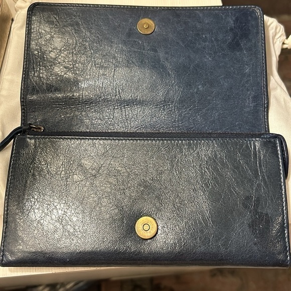 Balenciaga Navy Blue Leather Wallet With Dustbag - Picture 6 of 12